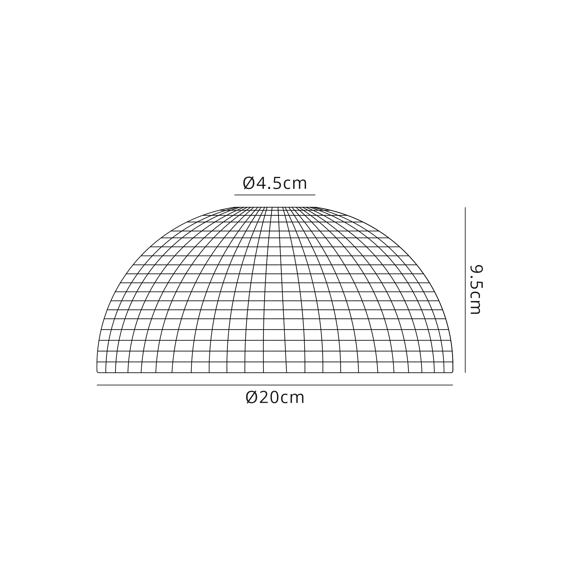 D0616  Gilda Dome 20cm Prismatic Effect Glass Shade Clear